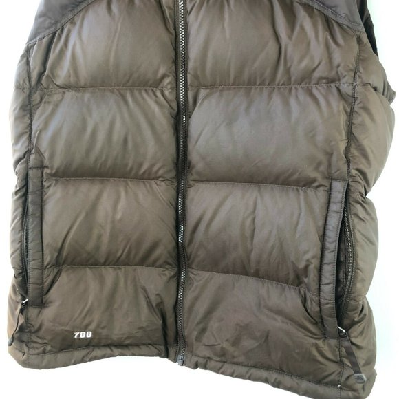 The North Face Nuptse Puffer Vest 700 DOWN Full Zip Brown Women’s Size XL - Picture 3 of 12